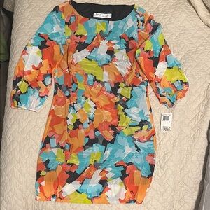 Trina Turk Colorful Abstract Mini Dress